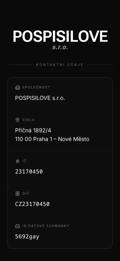 POSPISILOVE s.r.o. – mobil