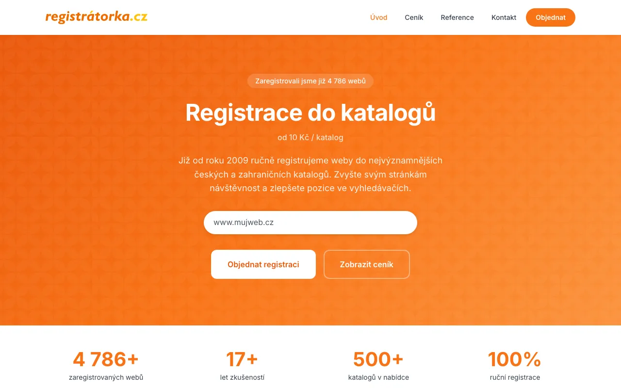 Registrátorka – desktop